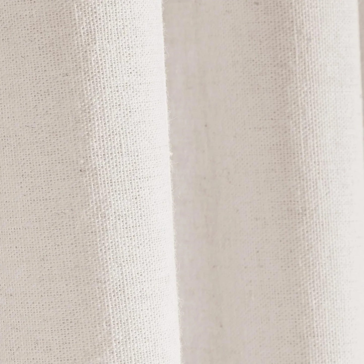 LunaLulinlk Shower Curtain with A Ruffle Hem Beige Linen Shower Curtain
