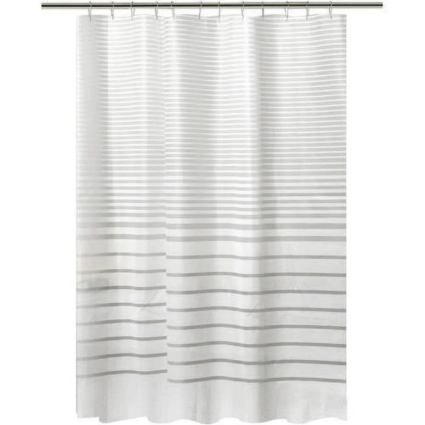 LunaLulinlk Shower Curtain in White Stripe Design