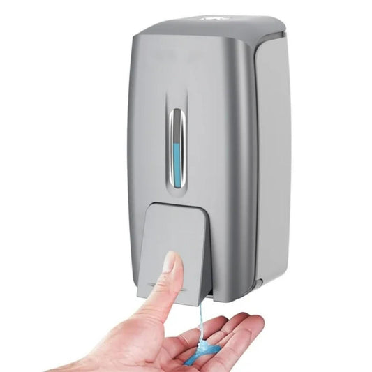 LunaLulinlk Soap Dispenser 28oz/800ml Wall-Mounted No-Drip Gel/Liquid ABS,Silver