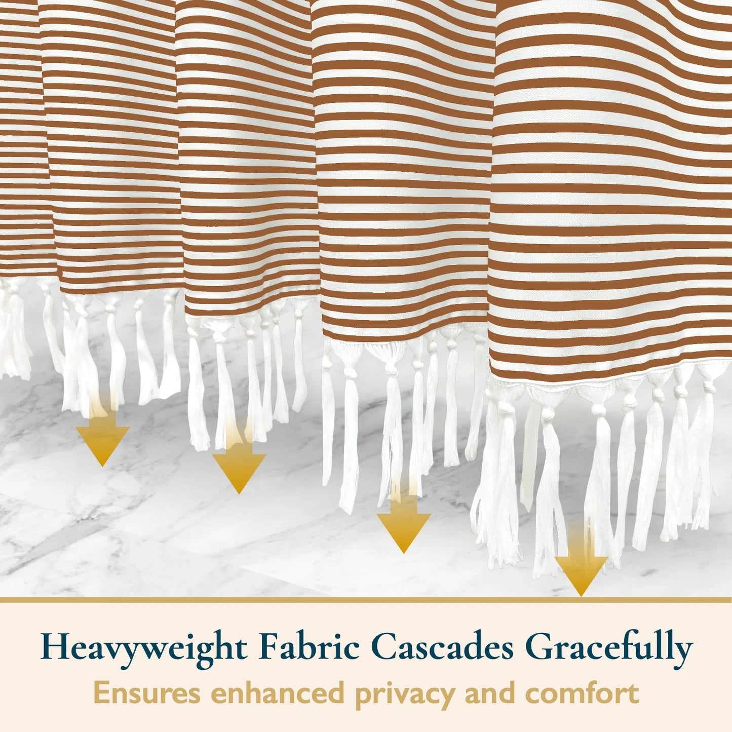 LunaLulinlk Tassel Shower Curtain Set with Hooks