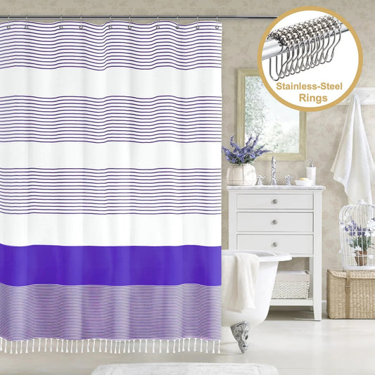 LunaLulinlk Tassel Shower Curtain Set with Hooks