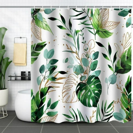 LunaLulinlk Tropical Leaf Shower Curtain