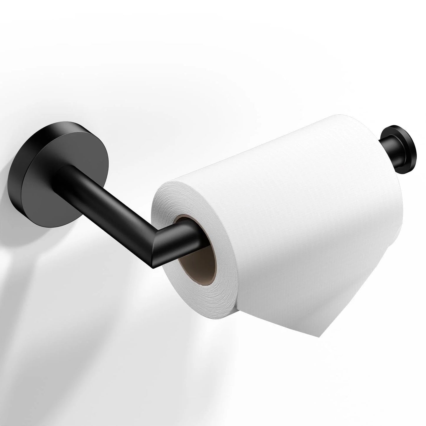 LunaLulinlk Toilet Paper Holder Wall Mount,Matte Black Toilet Paper Roll Holder for Bathroom