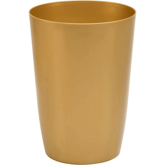 LunaLulinlk Small Trash Can with Open Top for Compact and Tight Spaces – 1.58 gal Capacity, Soft Brass