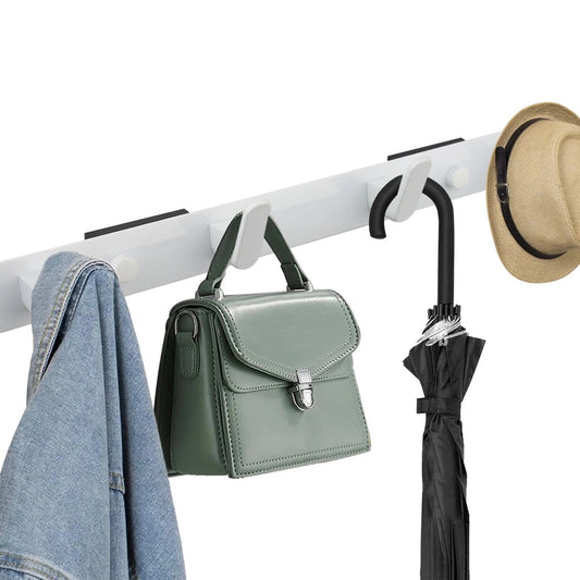 LunaLulinlkMagnetic Hooks,Strong Magnetic Hooks Heavy Duty for Hanging,Large White Magnetic Coat Rack Hanger Hooks 4 Hooks