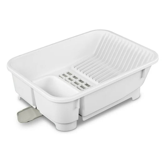 LunaLulinlk Sink Set, Space-efficient, Self-Draining with Retractable Spout, White