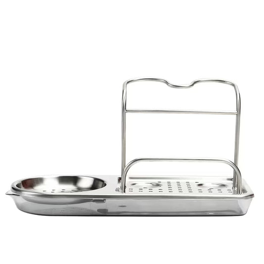 LunaLulinlk Stainless Steel Sink Organizer with Brush Holder