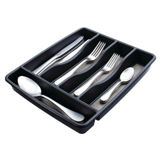LunaLulinlk Silverware Organizer, Small, Black