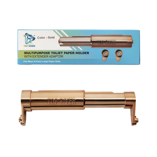 LunaLulinlk Toilet Paper Holder with Extender Adaptor, Fit Double Rolls and Triple Rolls, Multipurpose Toilet Paper Holder
