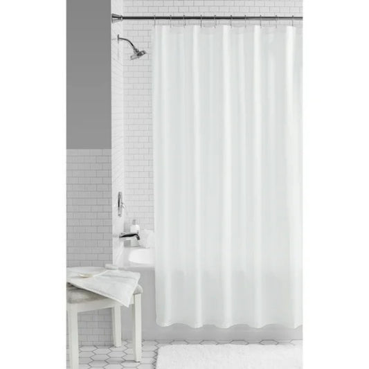 LunaLulinlk White Fabric Shower Curtain, 72" x 72"