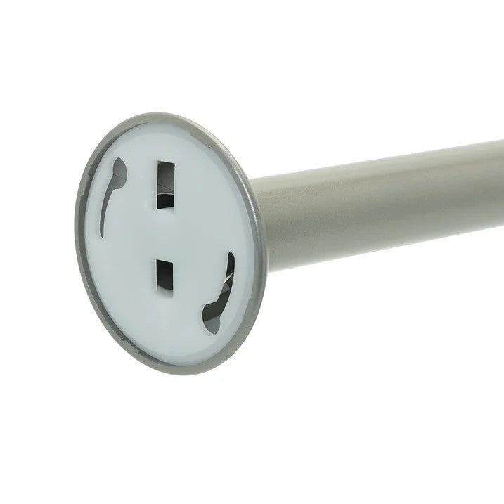 LunaLulinlk Wall-Mounted Metal Adjustable Shower Curtain Rod, 41" - 72", Need to Drill, Nickel