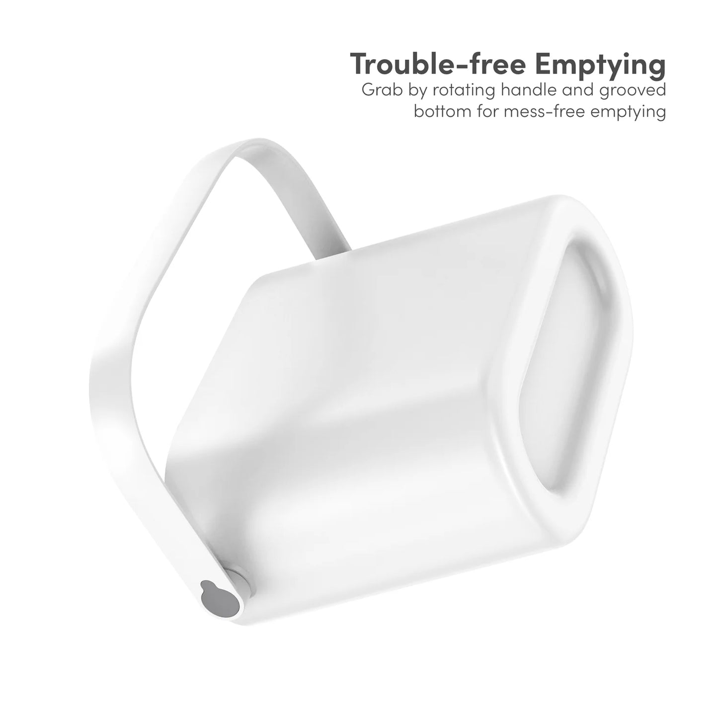 LunaLulinlk White 1 Gallon Multi-Purpose Plastic Countertop Kitchen Trash Can