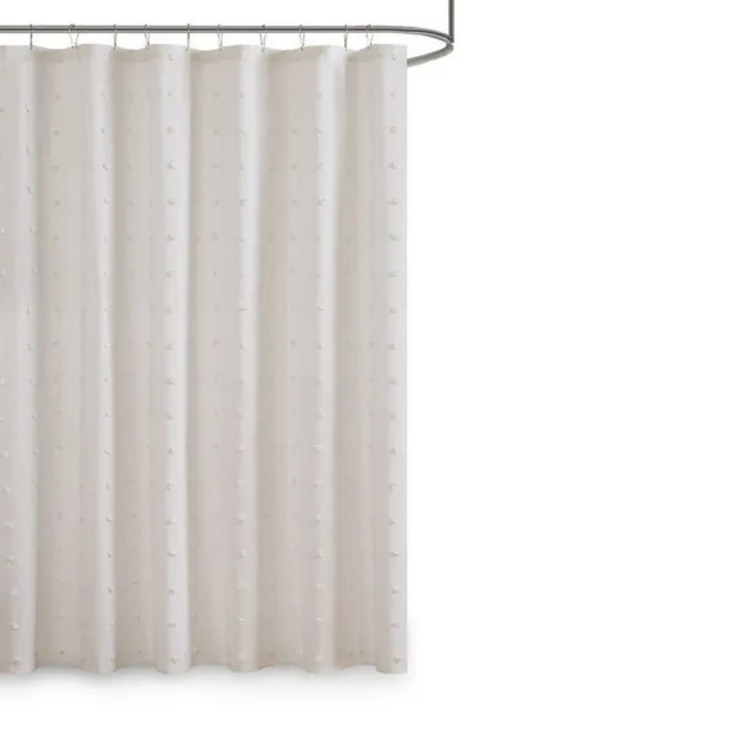 LunaLulinlkCotton Jacquard Pom Pom Shower Curtain