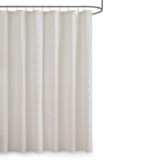 LunaLulinlkCotton Jacquard Pom Pom Shower Curtain