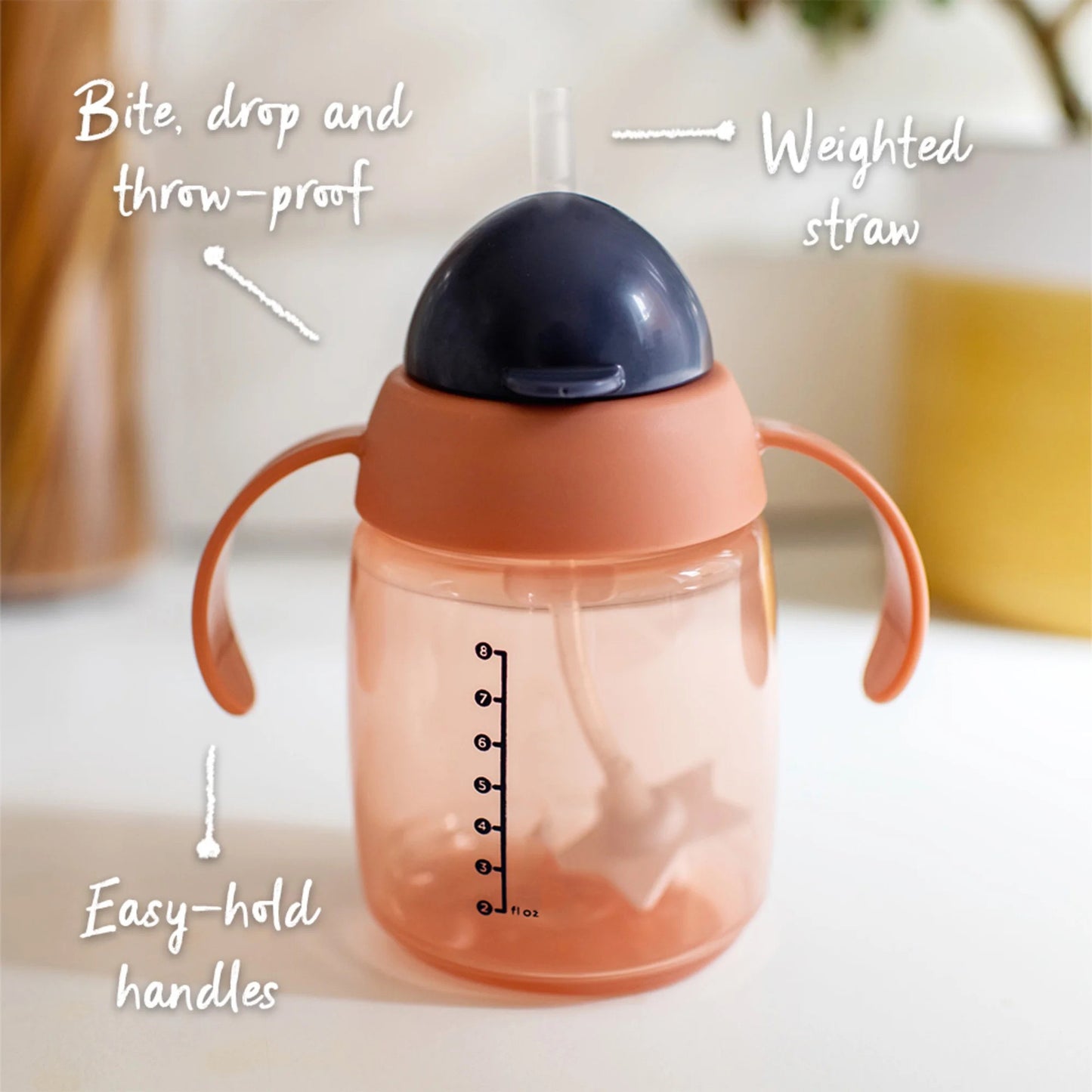 LunaLulinlk Weighted Straw Cup for Toddlers | 10oz, 6+ Months, 100% Leak and Shake-Proof