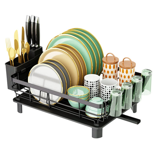 LunaLulinlk Tableware Drain Rack, Countertop Storage Rack