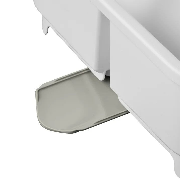 LunaLulinlk Sink Set, Space-efficient, Self-Draining with Retractable Spout, White