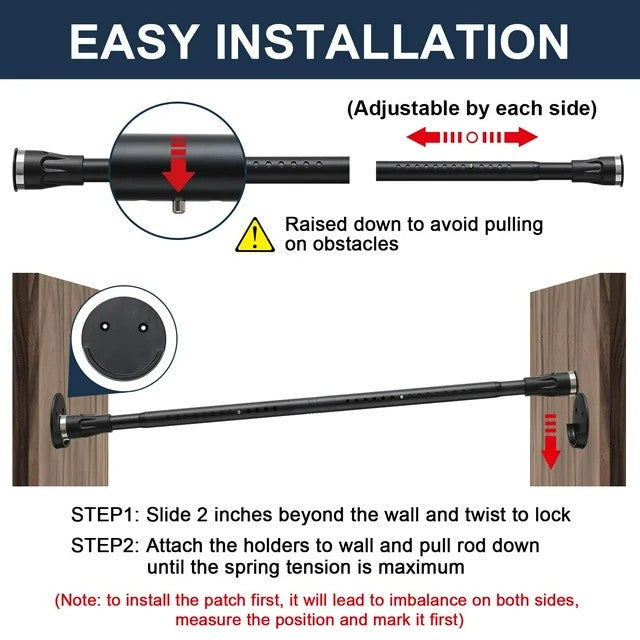 LunaLulinlk Shower Curtain Rod With Holders, 42 to 100 inch Tension Shower Curtain Rod No Drilling