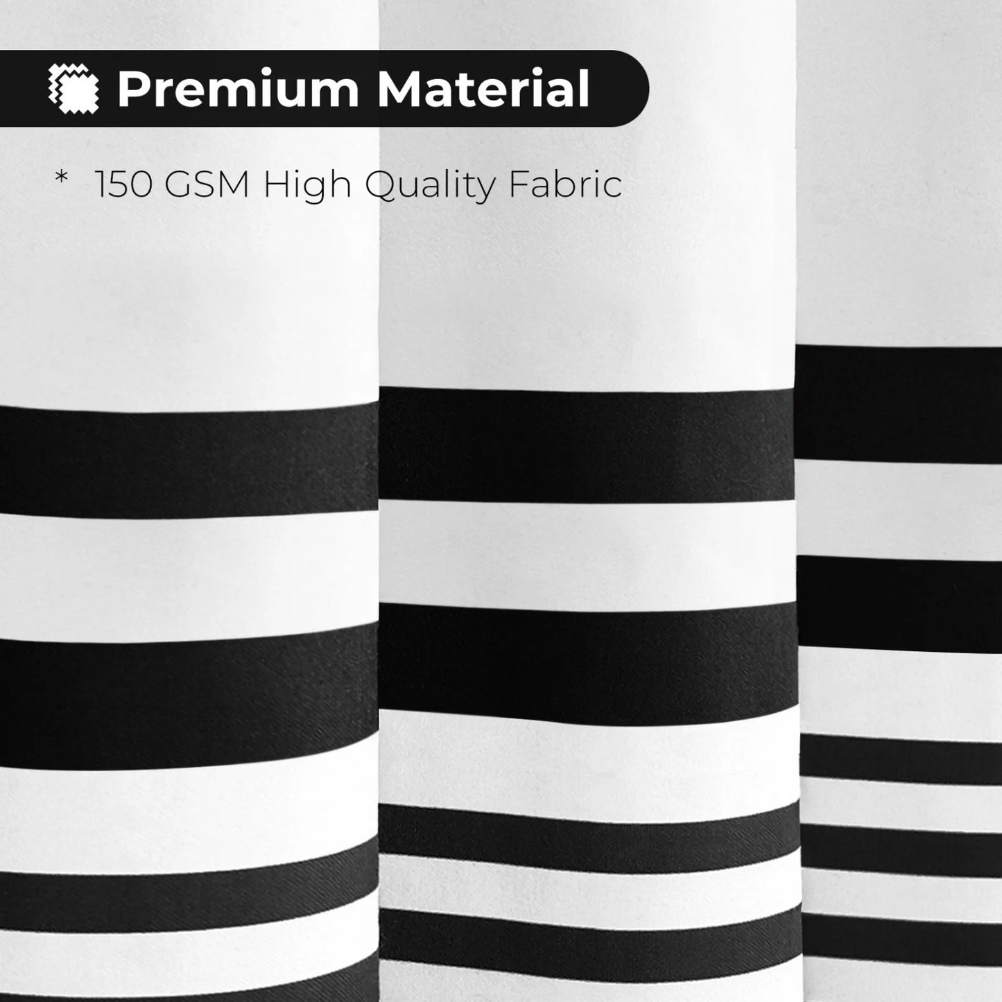 LunaLulinlk Shower Curtain Striped with Tassel Modern Bathroom Curtains