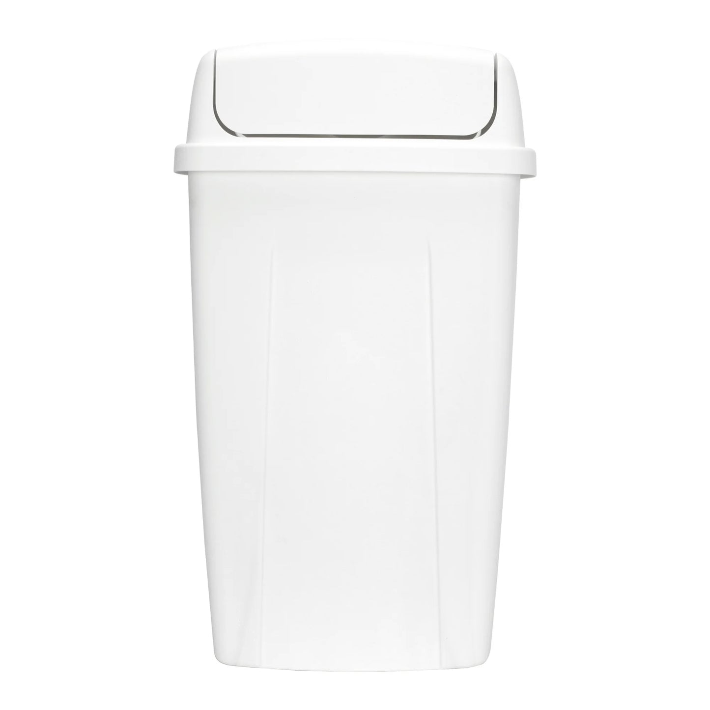 LunaLulinlk White 13 Gallon Kitchen Trash Can, Plastic Swivel Top Trash Can