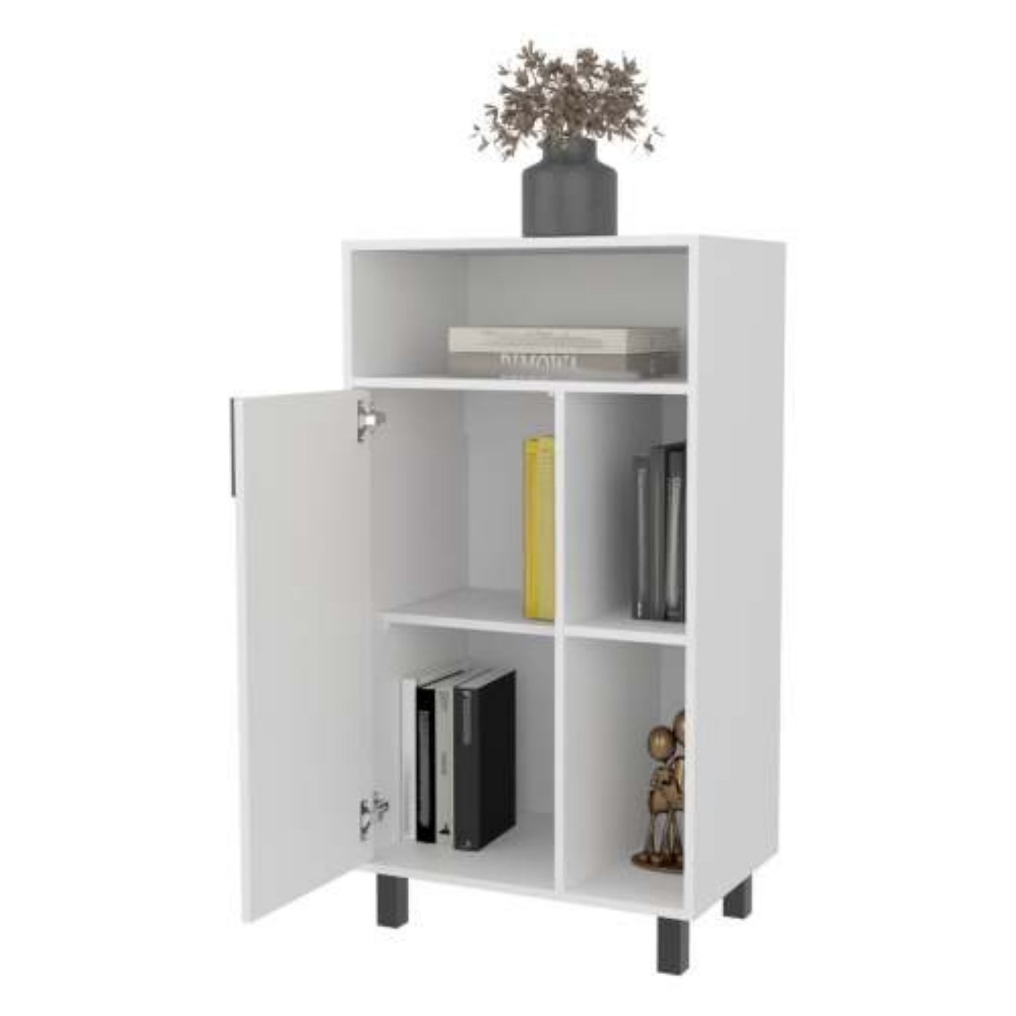 LunaLulinlk White Kitchen Open Storage Cabinets