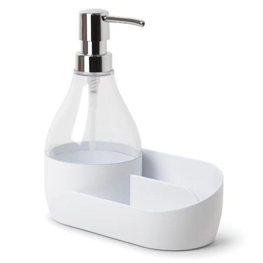 LunaLulinlk Soap Pump and Sponge Holder, Soap Dispenser with Built-in Caddy, 17.1 oz (508 ml)
