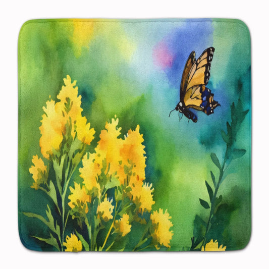 "LunaLulinlk Goldenrod in Watercolor Memory Foam Kitchen Mat Bath Rugs "