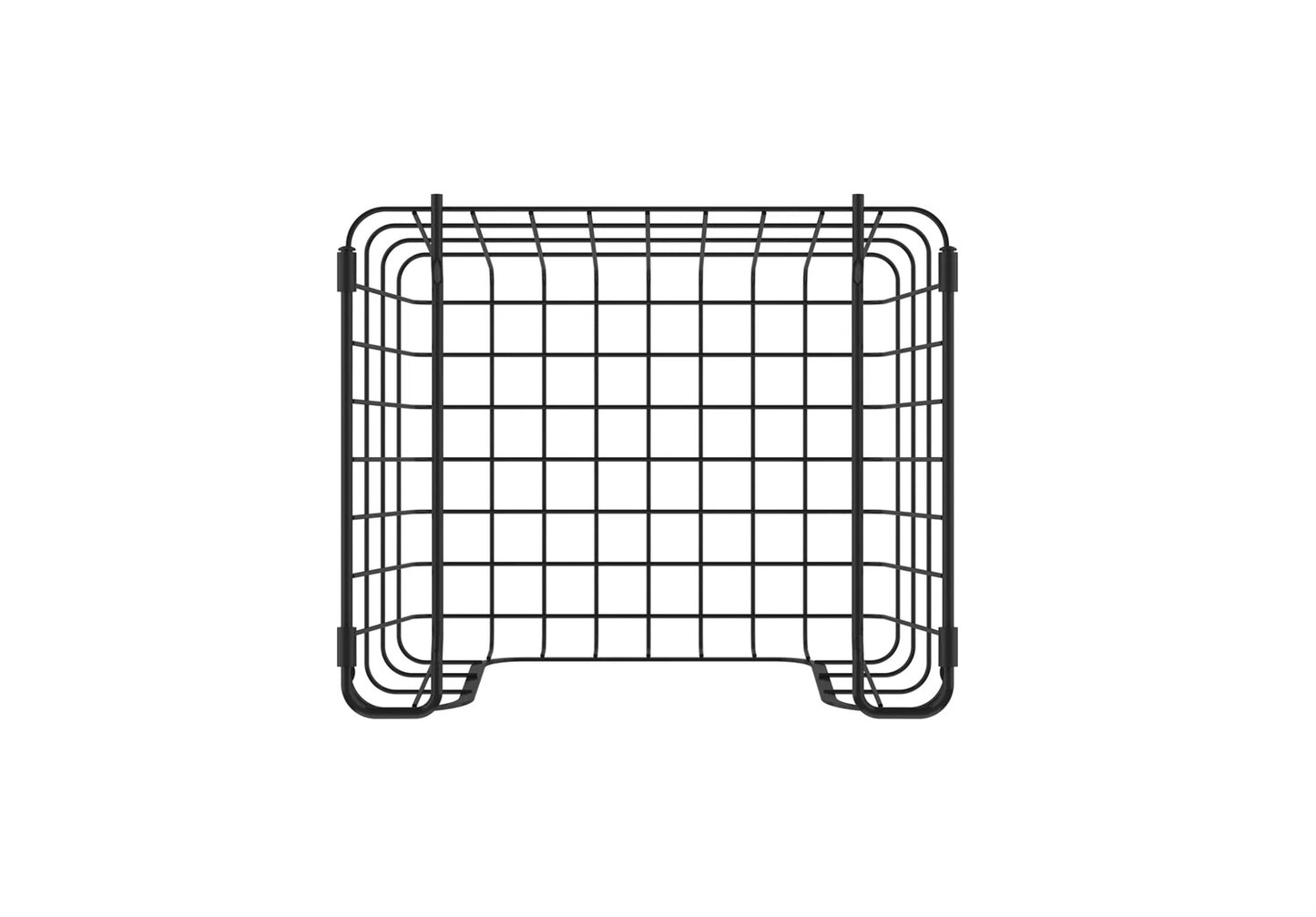 LunaLulinlk Stackable Metal Wire Storage Basket Set for Pantry, Countertop, Kitchen or Bathroom – Black, Set of 3