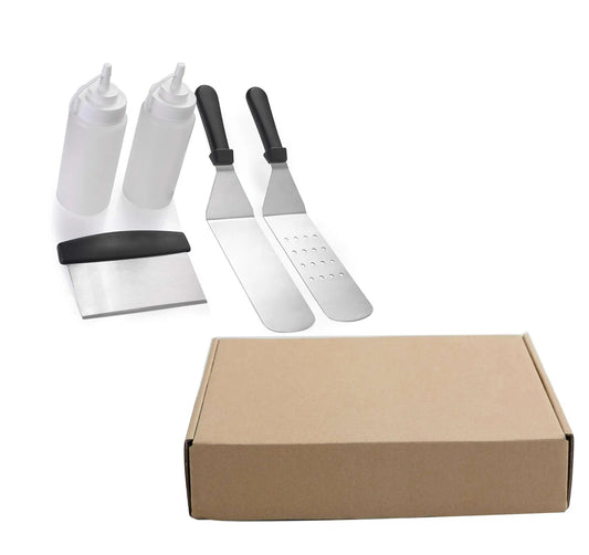 LunaLulinlk Stainless Steel Barbecue Tool Set Ergonomic Handle