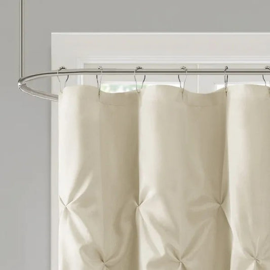LunaLulinlk Tufted Semi-Sheer Shower Curtain