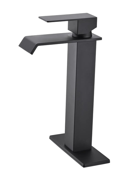 LunaLulinlk Waterfall Spout Bathroom Faucet,Single Handle Bathroom Vanity Sink Faucet