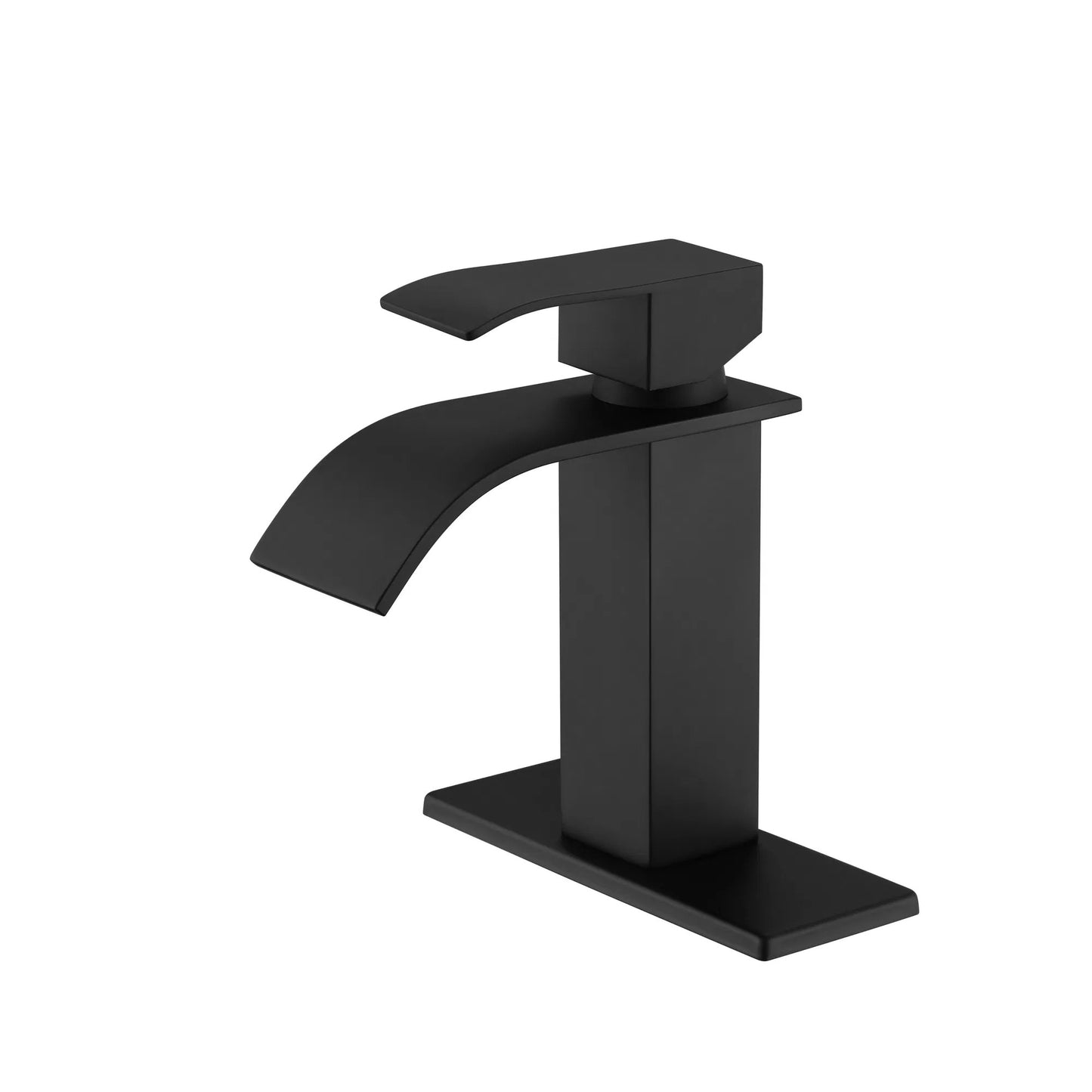 LunaLulinlk Waterfall Spout Bathroom Faucet,Single Handle Bathroom Vanity Sink Faucet