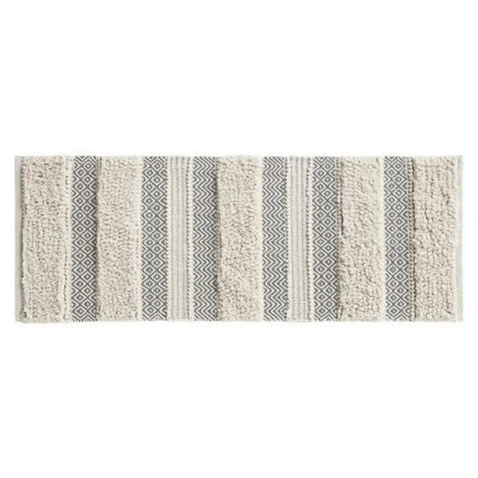 LunaLulinlk Woven Texture Stripe Bath Rug(22 x 58")